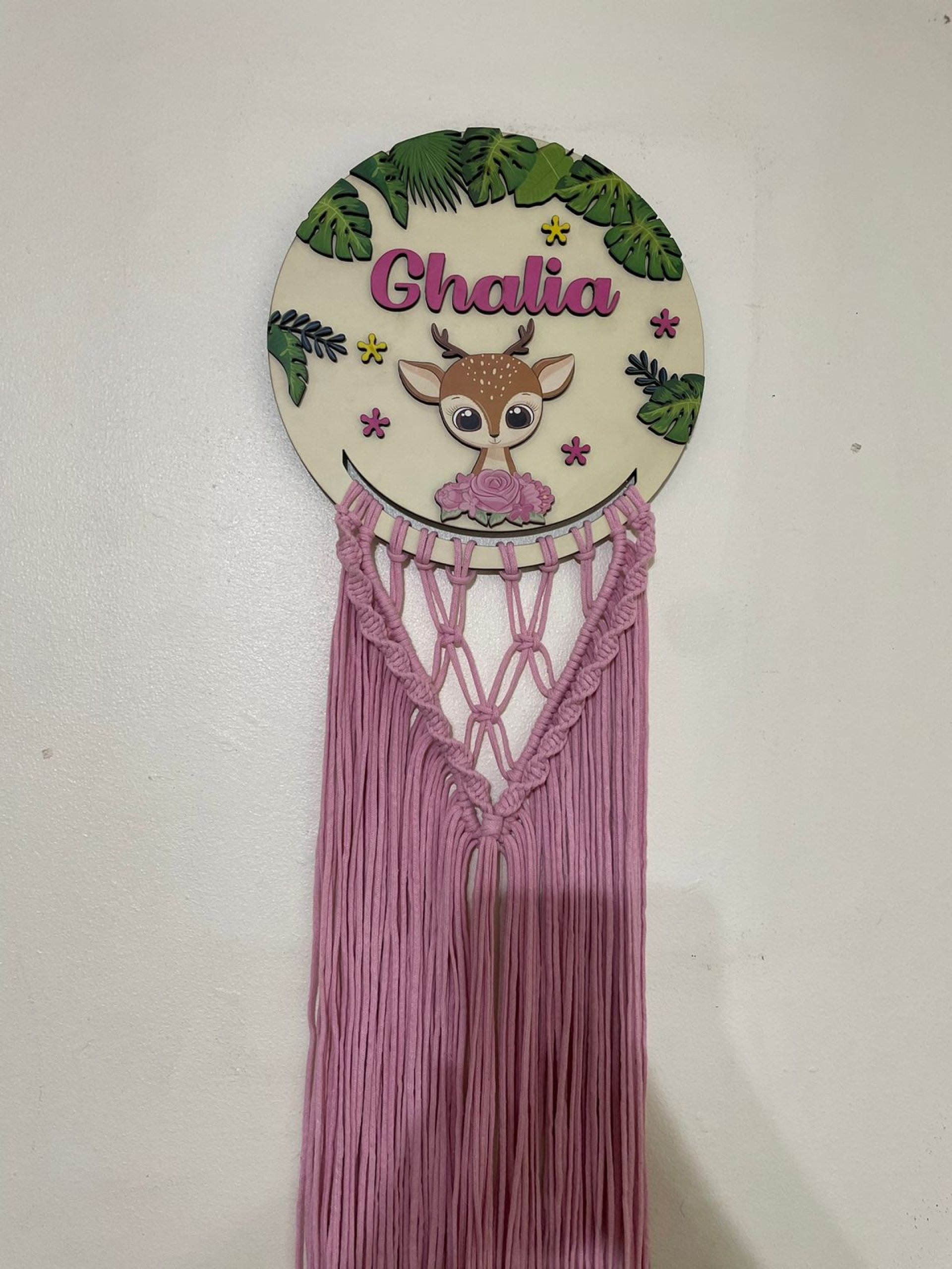 Macrame wall hanging for baby room