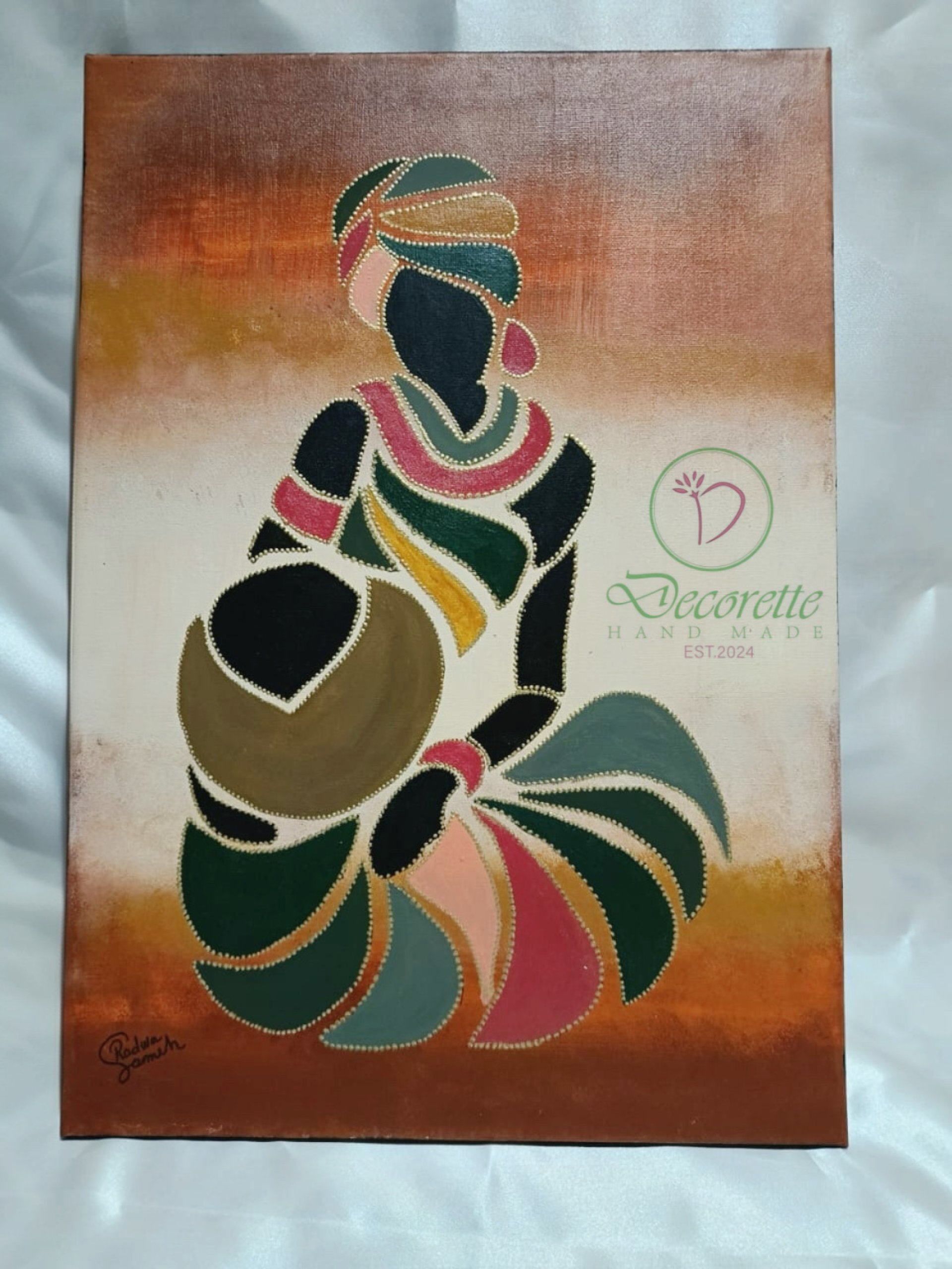 African lady painting