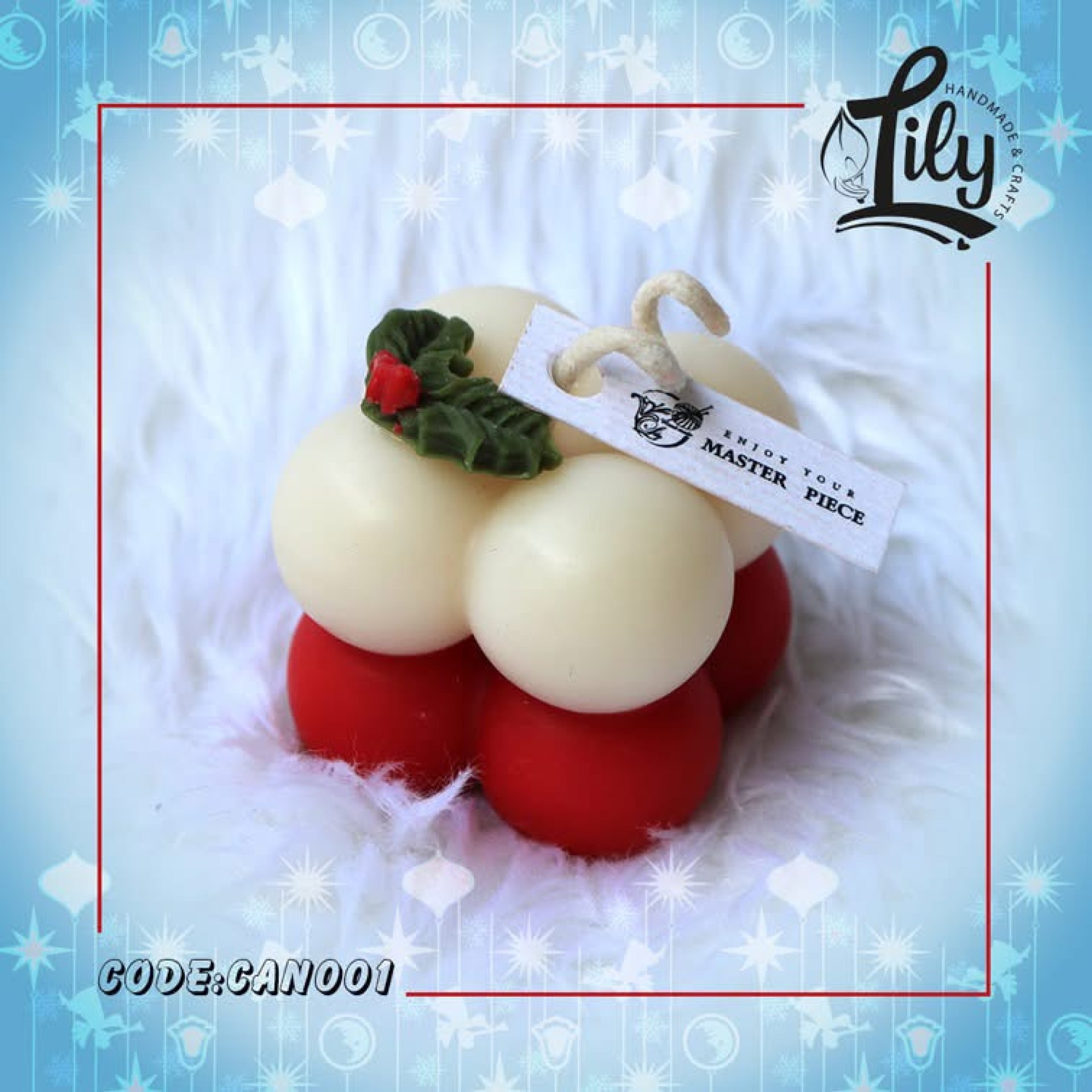 Small bubbles Christmas candle