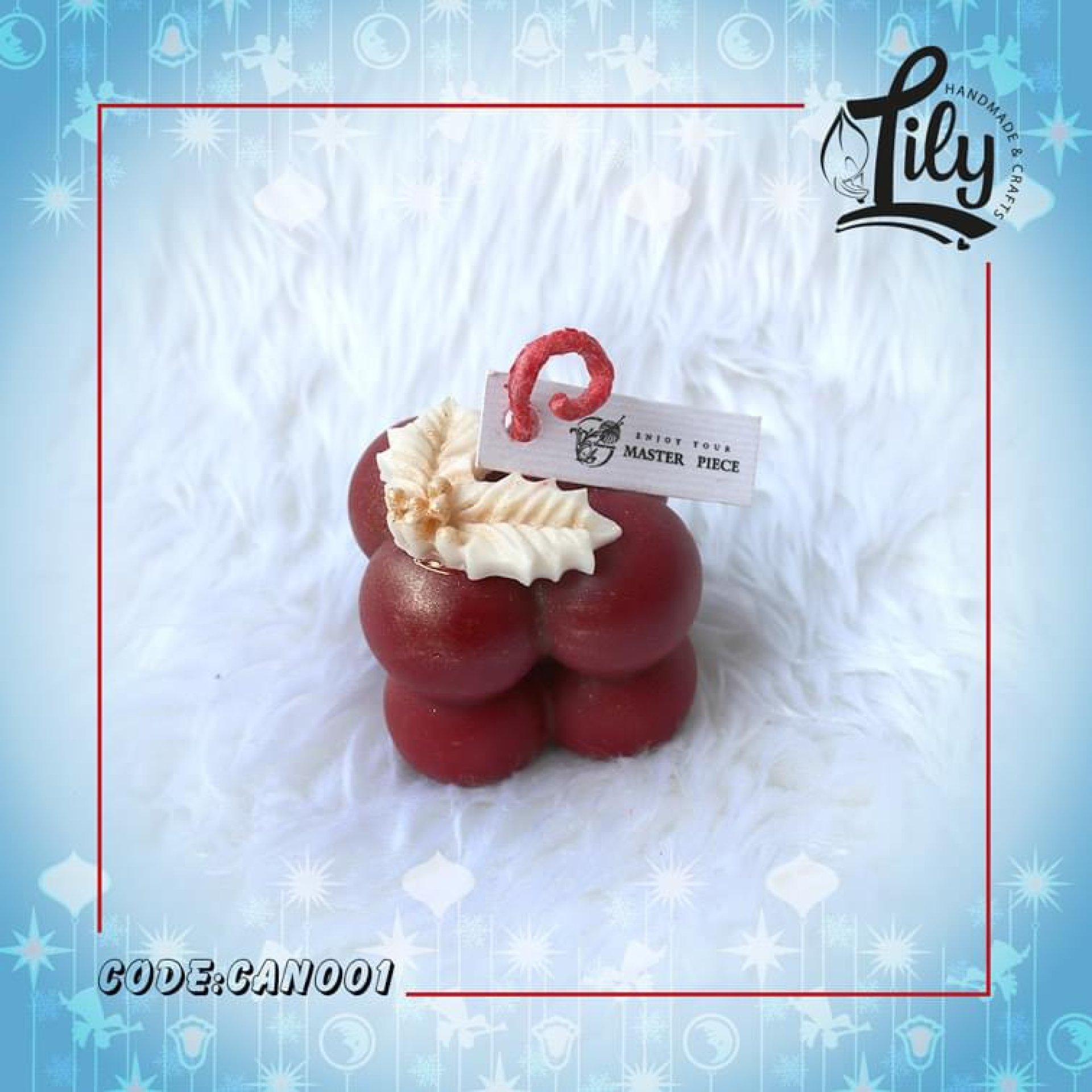 Small bubbles Christmas candle