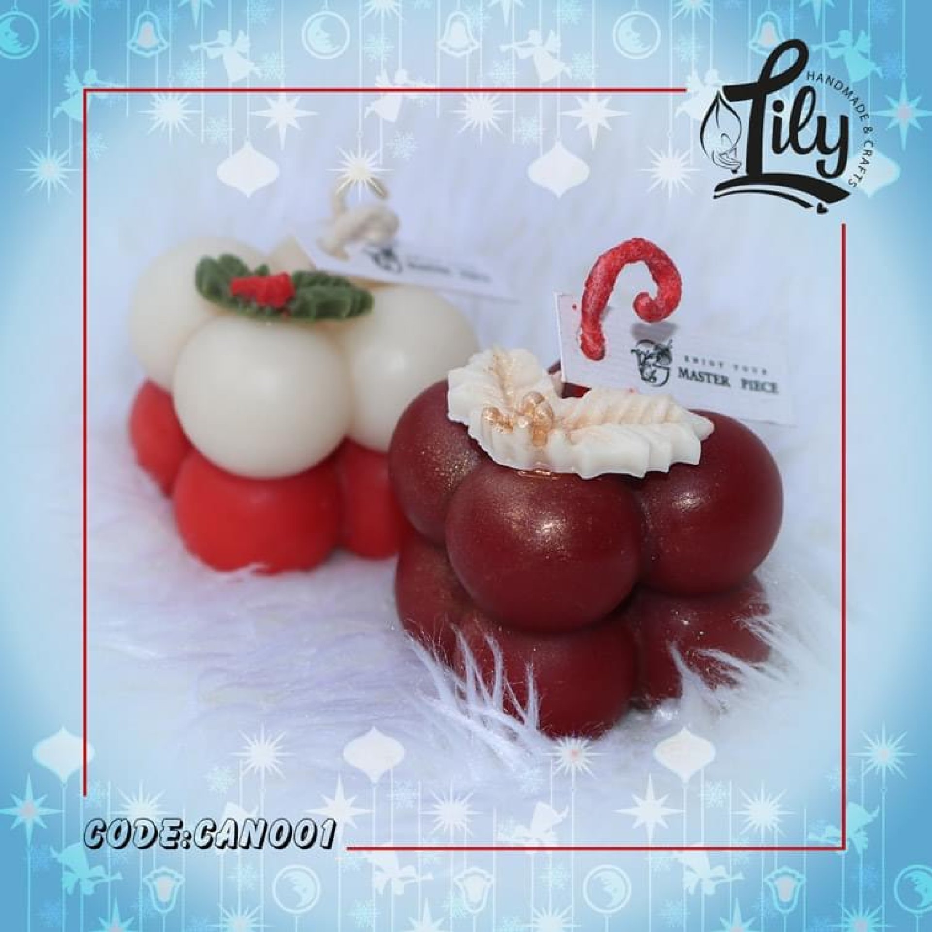 Small bubbles Christmas candle