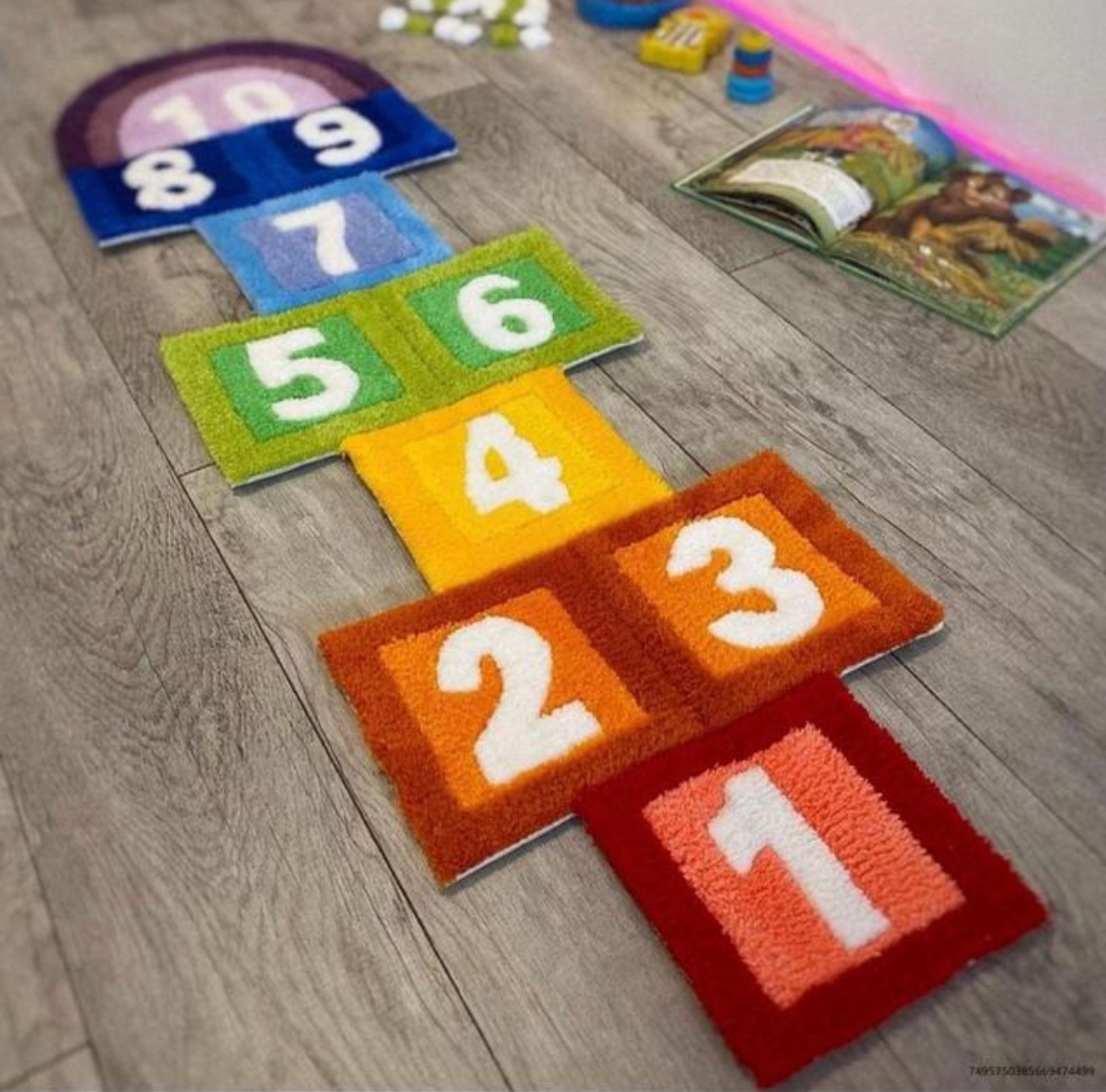 Hopscotch tufted rug