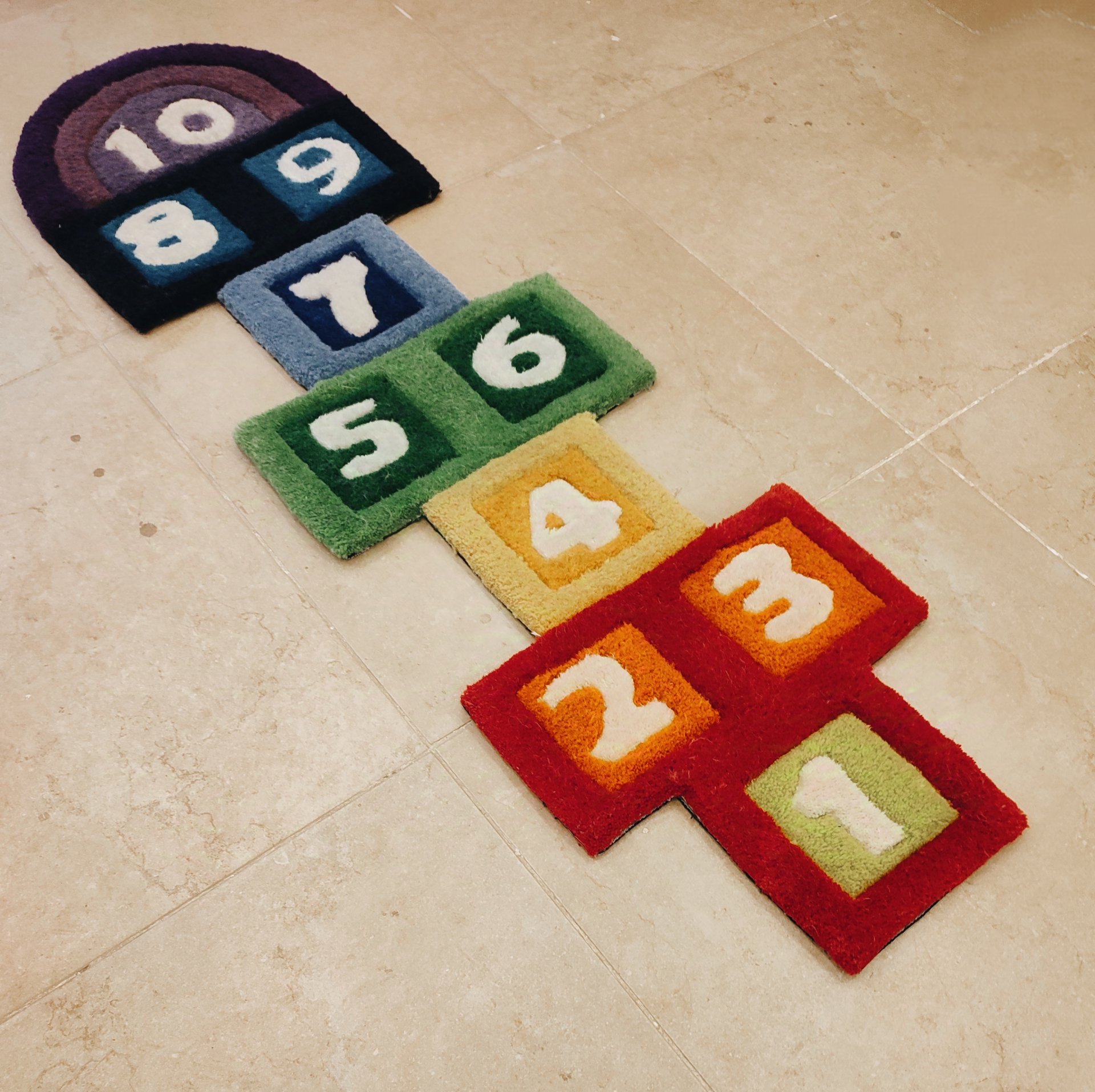 Hopscotch tufted rug