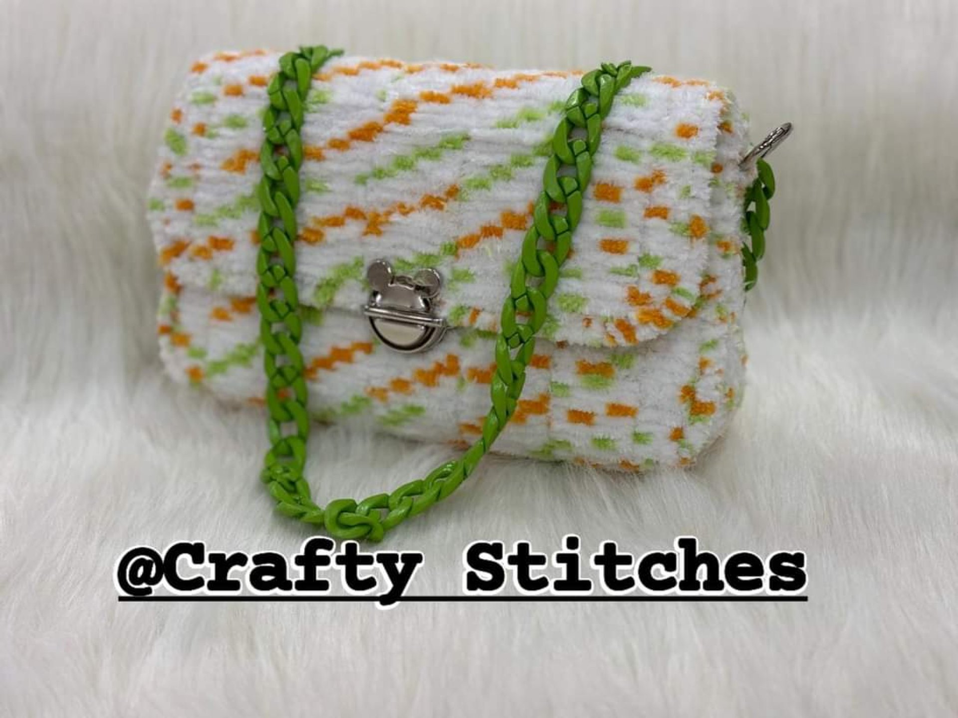 Orange & green bag