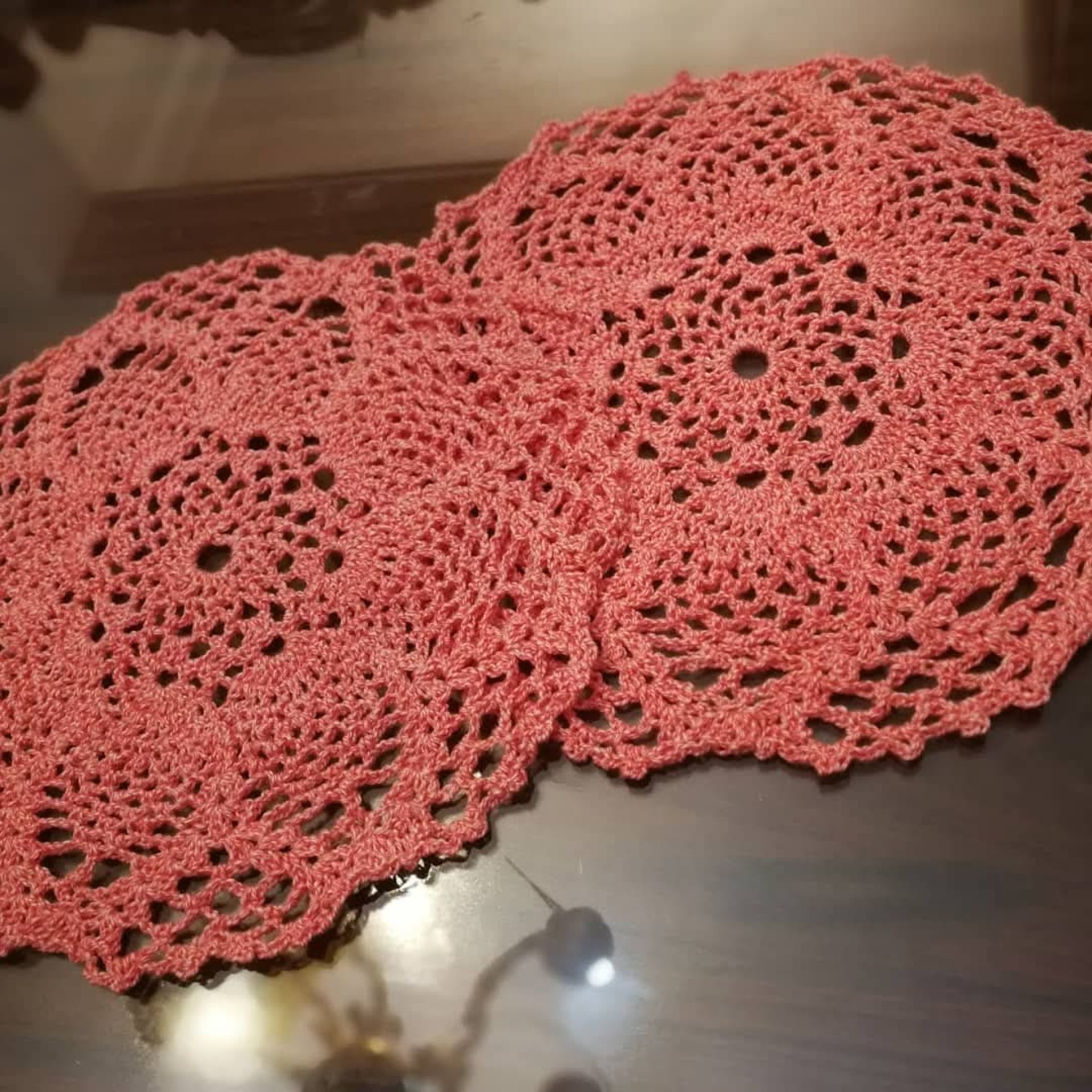 Orange Doily set