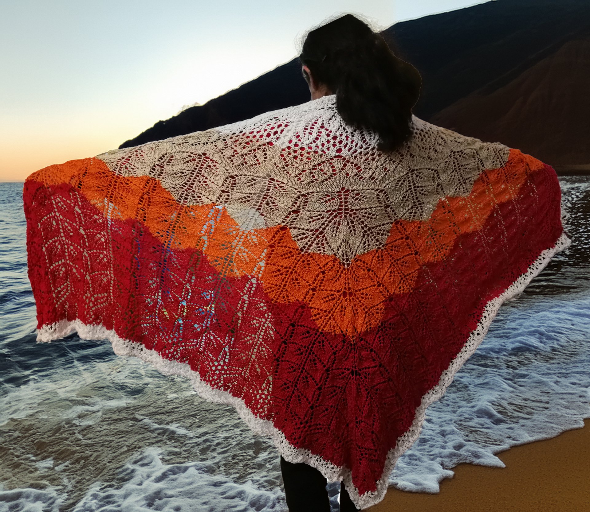 Spring colorful shawl