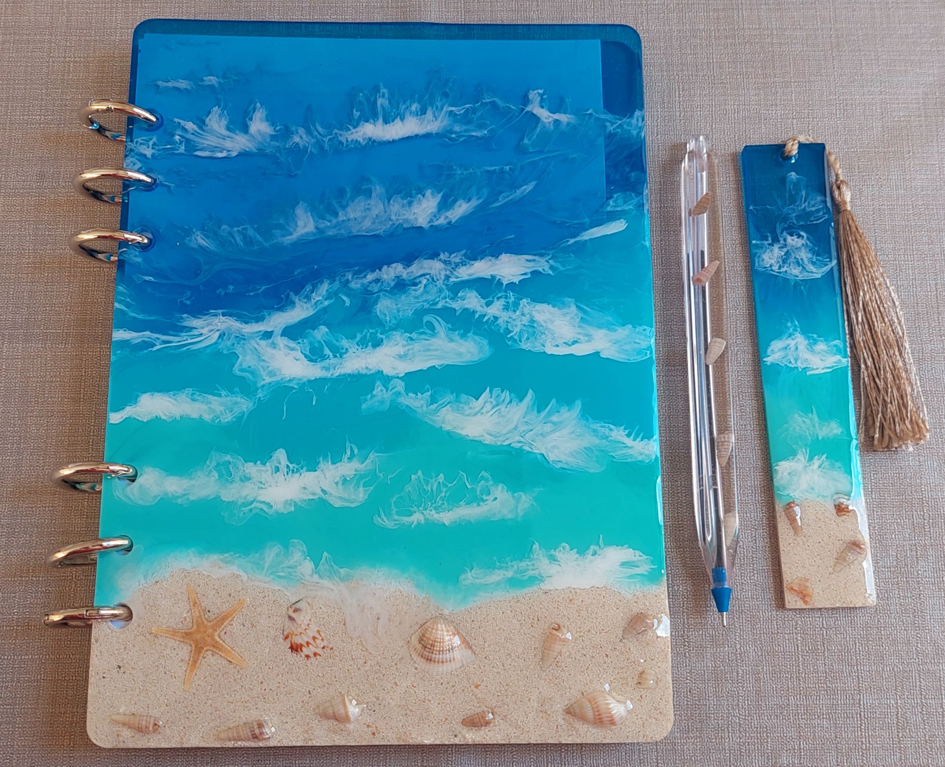 Sea lovers resin notebook