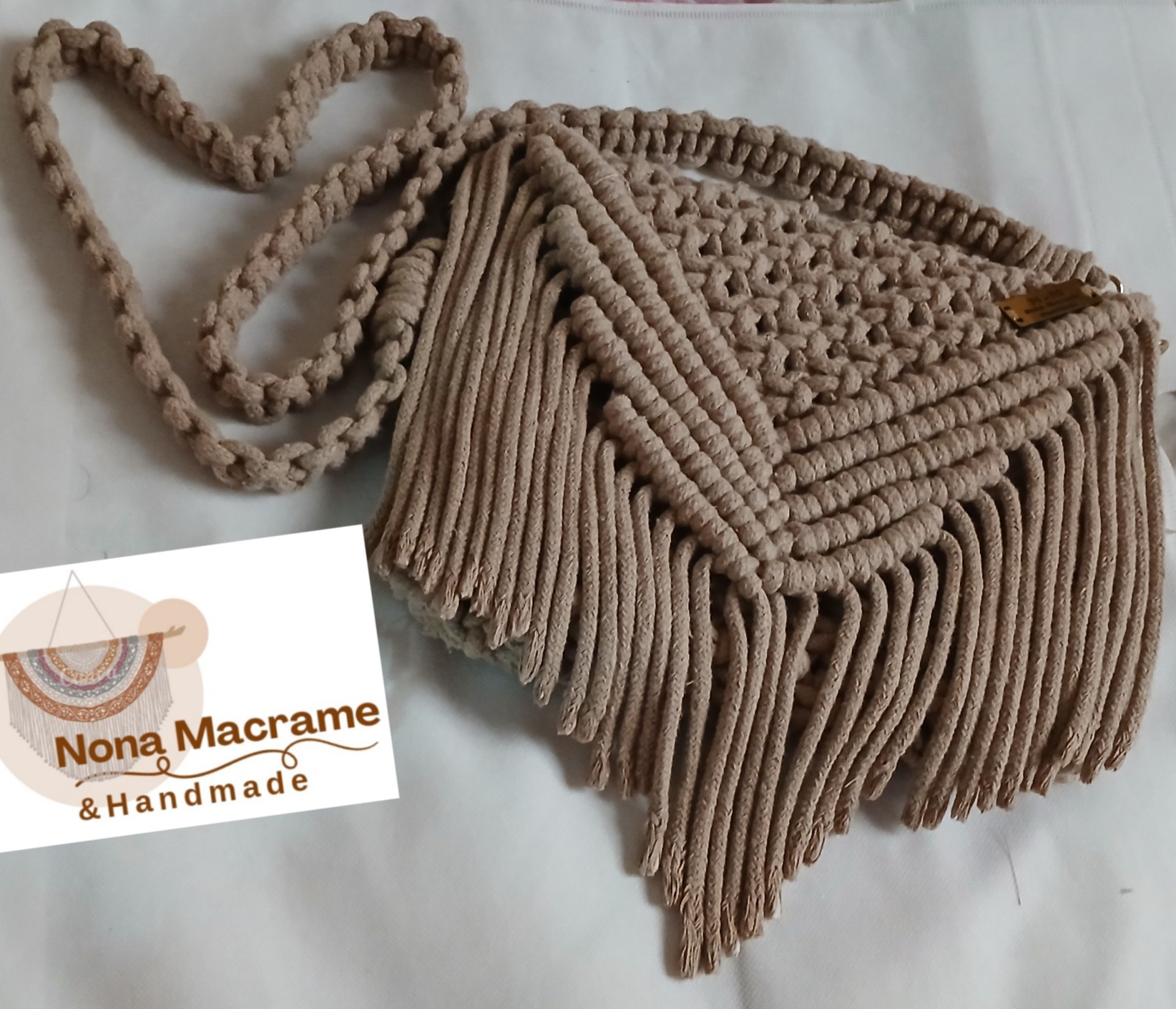 Macrame bag size 25×20 cm